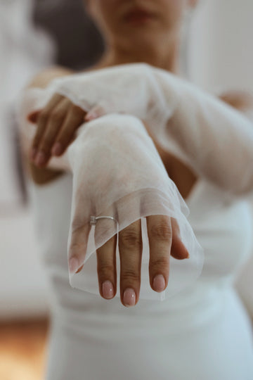New York Tulle Wedding Sleeves - Velo Bianco